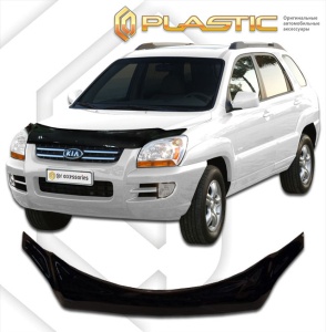 Дефлектор капота Kia Sportage 2006-2011 | exclusive, черный