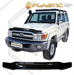 Дефлектор капота Toyota Land Cruiser 70 | черный