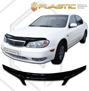 Дефлектор капота Nissan Maxima 1998-2003 (33) | exclusive, черный