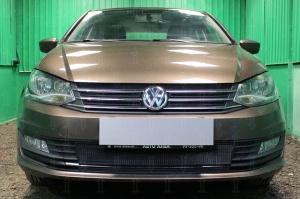 Защита радиатора Volkswagen Polo (Фольксваген Поло). Купить в Перми за 1 руб.