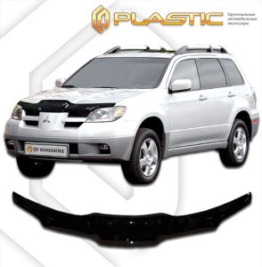 Дефлектор капота Mitsubishi Outlander 1 2001-2007 | черный