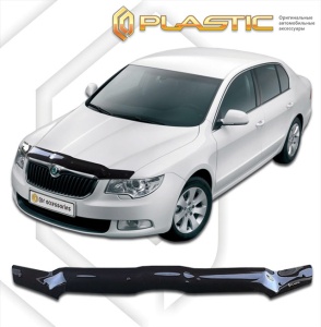 Дефлектор капота Skoda Superb 2009-2012 | черный