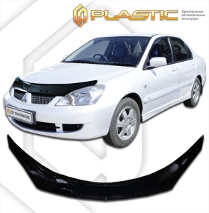 Дефлектор капота Mitsubishi Lancer 9 2005-2007 | exclusive, черный