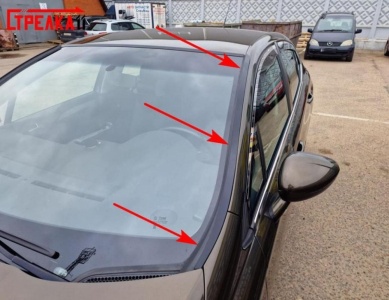 Премиум водостоки дефлекторы лобового стекла Ситроен С4 2011-2024