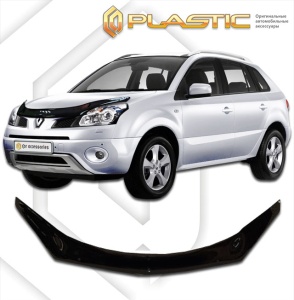Дефлектор капота Renault Koleos 1 2008-2010 | exclusive, черный