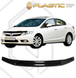 Дефлектор капота Honda Civic 9 седан 2012- | черный