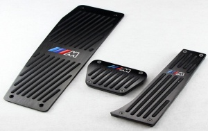 Накладки на педали, АТ, HAMANN Style, Black «без сверления» для BMW 3 "10-12"