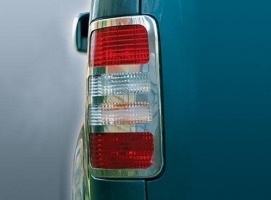 Накладки на задние фонари, нерж., 2 части для VW Caddy