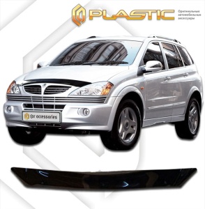 Дефлектор капота SsangYong Kyron 2005-2016 | черный