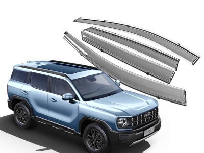 Премиум дефлекторы окон для Haval H3 2024+ | с молдингом из нержавейки