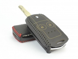 Чехол для ключа Honda (Брелок) "String", 2 кнопки, цвет кожи: Черный