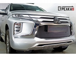 Зимняя защита радиатора Mitsubishi Pajero Sport 2021+ рестайл | на стяжках