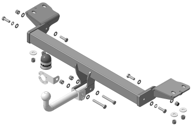 Фаркоп Haval H7 2025+ | шар A - оцинкованный, нагрузка 75/1500 | MOTODOR | 93125-A