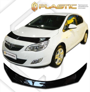 Дефлектор капота Opel Astra хэтчбек / универсал 2009-2015 (J) | exclusive, черный
