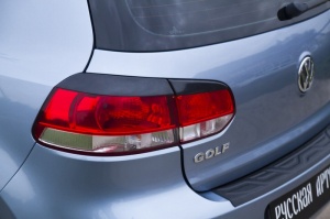 Накладки на задние фонари (реснички) Volkswagen Golf 6 (2009-2012) | глянец (под покраску)