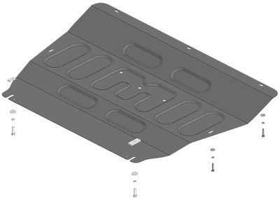 Защита картера OMODA C7 2025+ | двигатель + КПП, 2 мм, сталь | MOTODOR | 79016