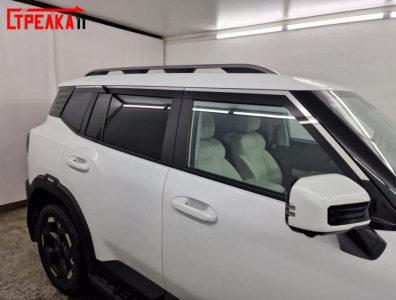 Дефлекторы Джетур Т1 | с хром молдингом, из 6 частей, премиум, плоские, 2D