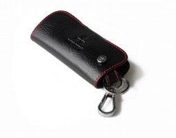 Брелок «кожаный чехол» для ключей с логотипом Mitsubishi «вар.1»