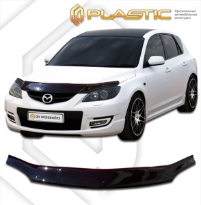 Дефлектор капота Mazda 3 MPS 2006-2009 (BK) | черный