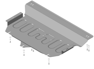 Защита картера Volkswagen Teramont 2018-2024 | двигатель + КПП, 2 мм, сталь | MOTODOR | 72703