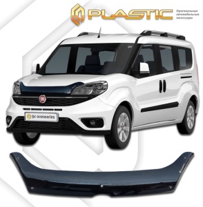 Дефлектор капота Fiat Doblo 2 2014- (263) | черный