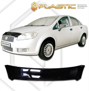 Дефлектор капота Fiat Linea 2007- | черный