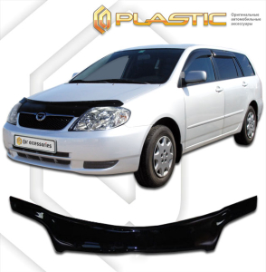 Дефлектор капота Toyota Corolla Fielder 1 1999-2004 (E121-E124) | черный