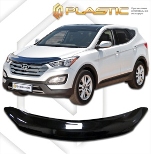 Дефлектор капота Hyundai Santa Fe 3 2012-2018 | черный