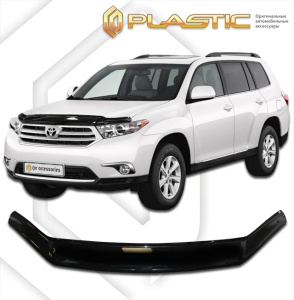 Дефлектор капота Toyota Highlander 2 2011-2013 | черный
