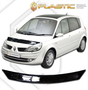 Дефлектор капота Renault Scenic 2 2006- | черный
