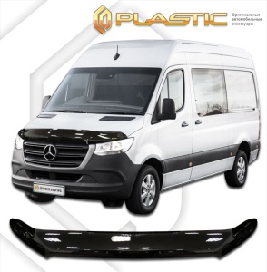 Дефлектор капота Mercedes Sprinter 2018-2022 (W907, W910) | exclusive, черный