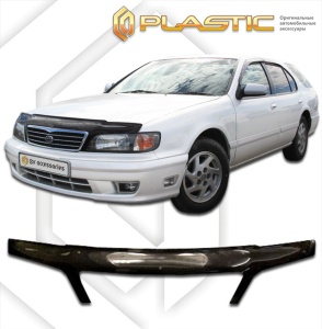 Дефлектор капота Nissan Maxima 1994-1998 (A32, HA32, PA32) | exclusive, черный