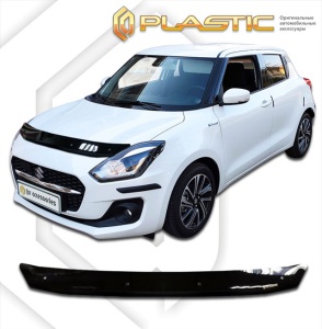 Дефлектор капота Suzuki Swift 5 2016- (ZC33S, ZC83S, ZC43S, ZC53S, ZD53S, ZD83S, ZC13S.) | черный
