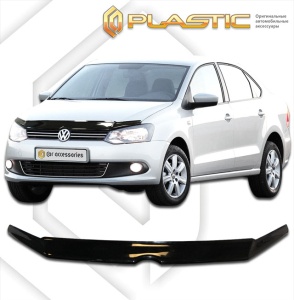 Дефлектор капота Volkswagen Polo 5 седан 2010-2015 | черный