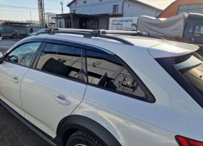 Дефлекторы Audi A4 (B9) 2015+ универсал / Allroad | с хром молдингом, из 6 частей, премиум, плоские, 2D