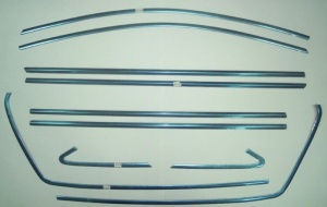 Верхние и нижние молдинги стекол «окантовка», нерж., 10 частей для VW Golf VII "13-