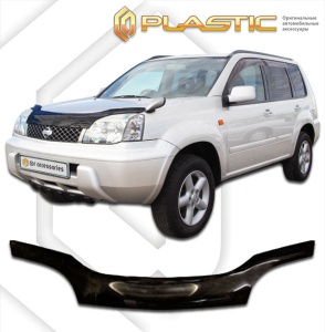 Дефлектор капота Nissan X-Trail 2000-2006 (T30) | черный