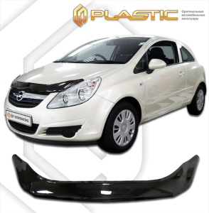 Дефлектор капота Opel Corsa 2007-2011 | черный
