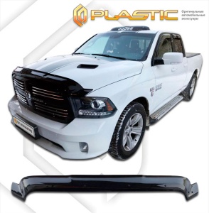 Дефлектор капота Dodge Ram 1500 Crew Cab, Short Box 2008-2012 (DJ/DS) | exclusive, черный