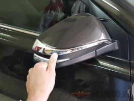 Хром молдинги на зеркала под повторитель для Toyota RAV4 2013+/2015+ | 2 части