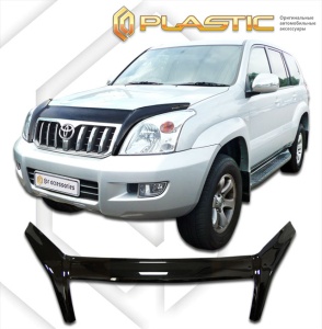 Дефлектор капота Toyota Land Cruiser Prado 120 2004-2009 | exclusive, черный