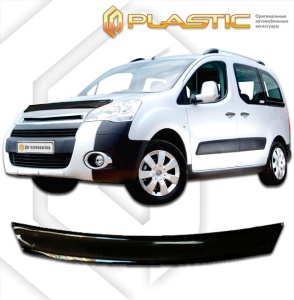 Дефлектор капота Peugeot Partner TEPEE 2009- | черный