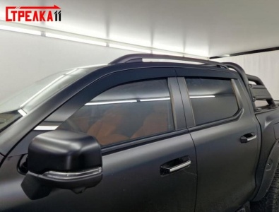 Дефлекторы Foton Tunland V9 2024+ | из 4 частей, премиум, плоские, 2D