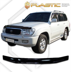 Дефлектор капота Toyota Land Cruiser 100 1998-2002 (J100,J105) | черный