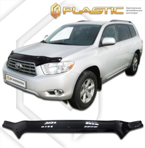 Дефлектор капота Toyota Highlander 2 2007-2013 (ASU40, GSU40, GSU45, GVU48) | черный