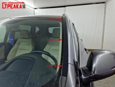 Премиум водостоки дефлекторы лобового стекла Хонда СРВ 5 2017-2022