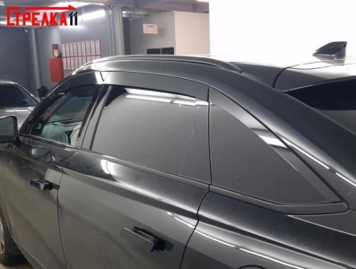 Дефлекторы Haval F7x 2 2025+ | из 6 частей, премиум, плоские, 2D