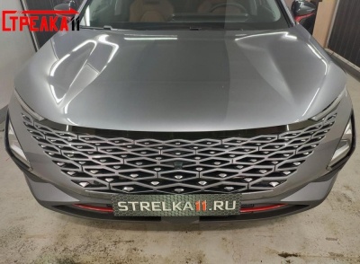 Накладка на капот для Омода С5 кроссовер 2022-2024 дорестайл | 1 штука, декор