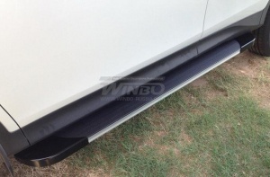 Подножки с кронштейнами на Range Rover Evoque 2011+ (только Dynamic) | черные, серия Teana-70