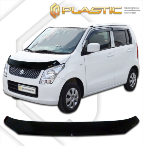 Дефлектор капота Suzuki Wagon R 2008-2011 | черный